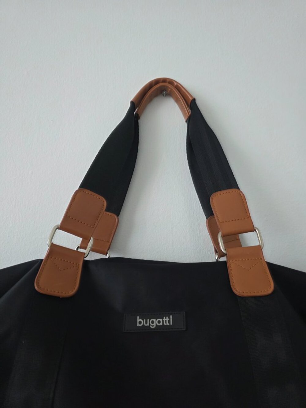 Bugatti Black & Brown Weekender Duffel Bag | Travel & Gym Bag - Picture 2 of 11